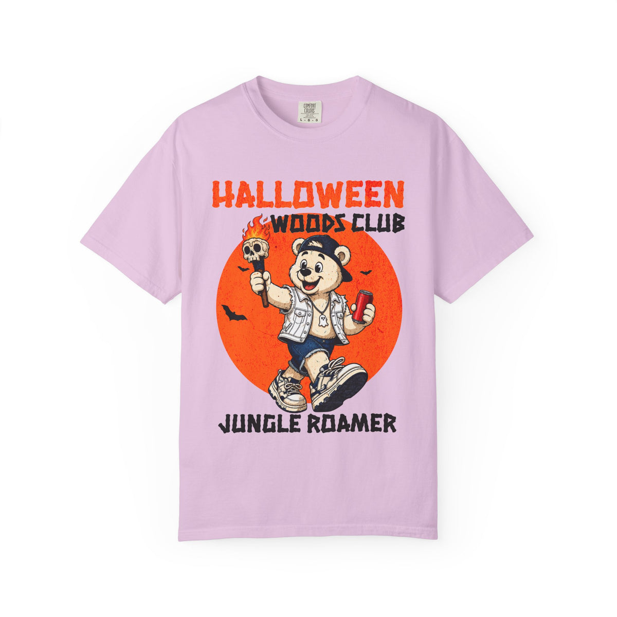 Halloween Woods Club Jungle Roamer T-shirt | Vintage Cartoon Bear Design