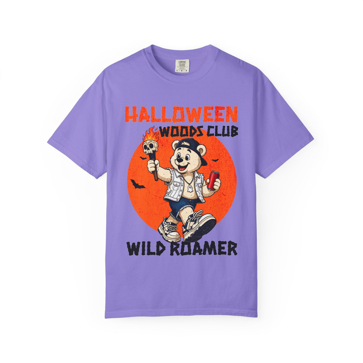 Halloween Woods Club Wild Roamer T-Shirt | Vintage Cartoon Pumpkin