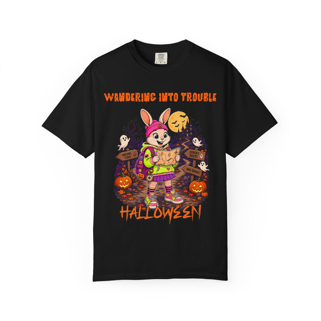 Wandering Into Trouble Halloween Bunny T-shirt | Halloween Shirt