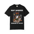 Comfort Color Wandering by Firelight Halloween T-Shirt | Bat Illustration T-Shirt | Spooky season shirt | Night Wanderer Club