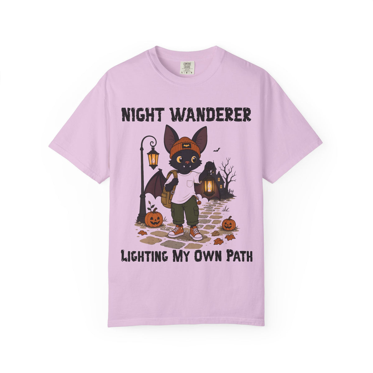 Lighting my own path Halloween T-Shirt | Bat Illustration T-Shirt | Spooky season shirt | Night Wanderer Club