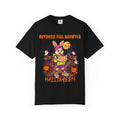 Cute Bunny Trick-or-Treat Halloween T-shirt | Haunted Detours Pumpkin Path