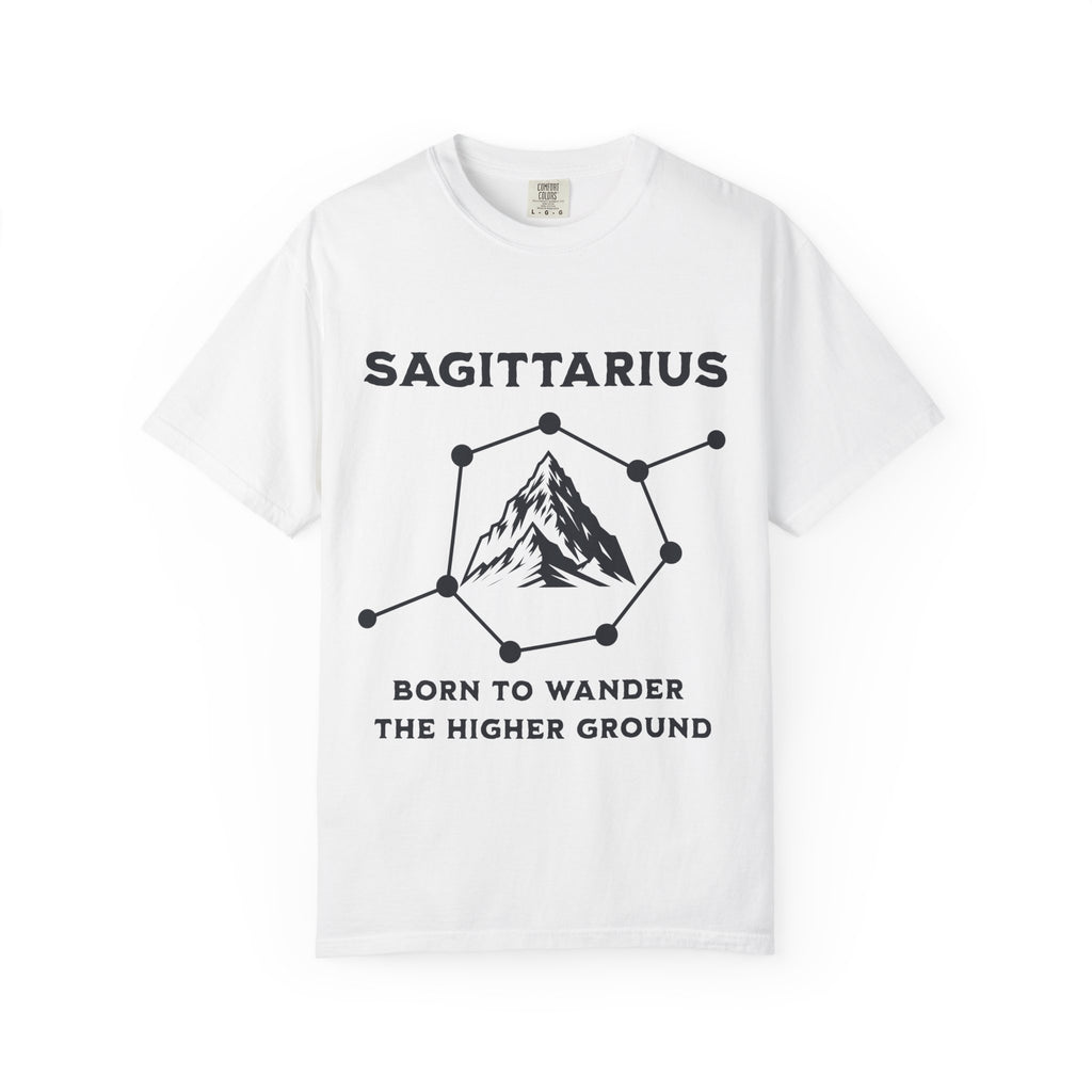 Sagittarius Constellation Mountain Born to Wander T-shirt | Zodiac Tee