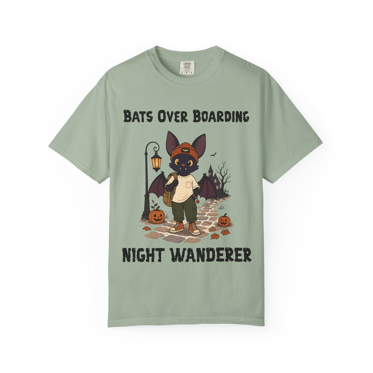 Bats Over Boarding Halloween T-Shirt | Bat Illustration T-Shirt | Spooky season shirt | Night Wanderer Club
