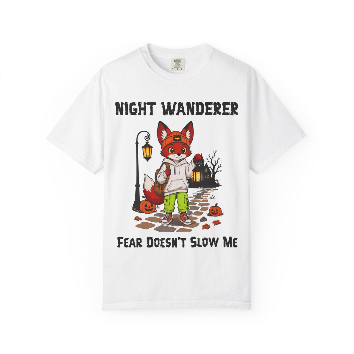 Fear Doesn't Slow Me Halloween T-Shirt | Fox Illustration T-Shirt | Spooky season shirt | Night Wanderer Club