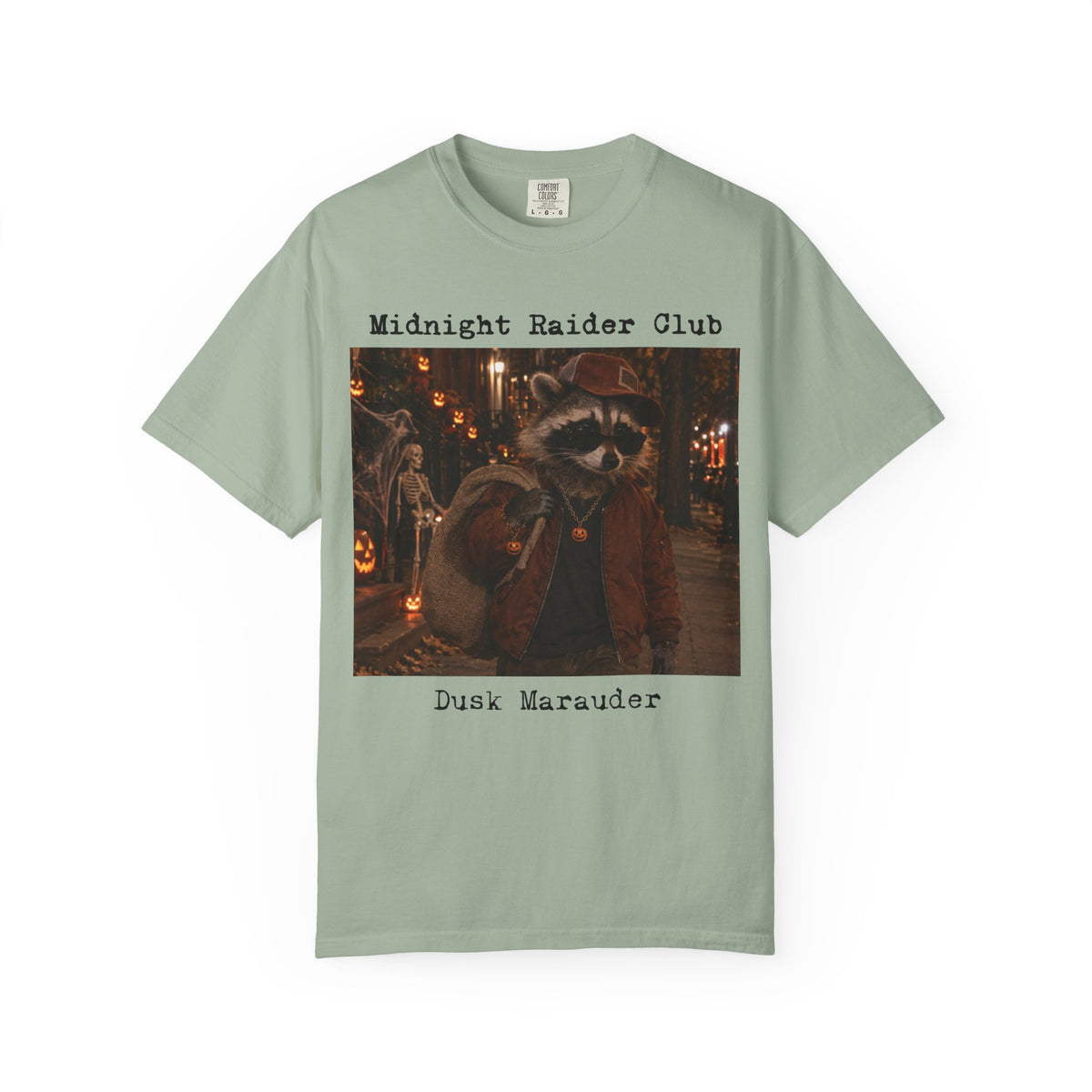 Midnight Raider Club raccoon graphic T-Shirt | Dusk Marauder aesthetic