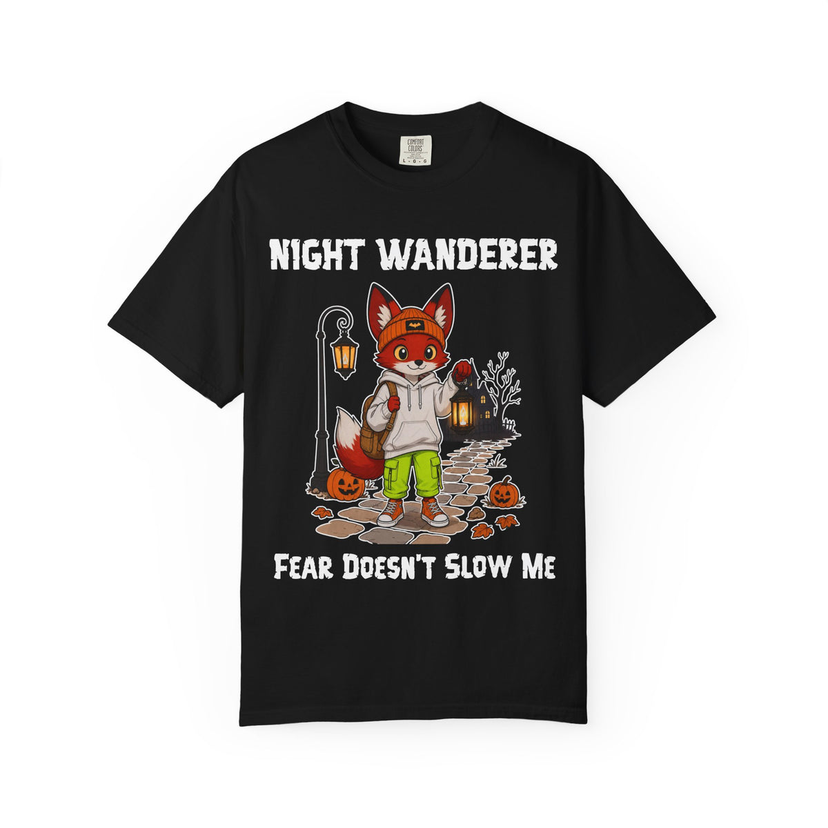 Fear Doesn't Slow Me Halloween T-Shirt | Fox Illustration T-Shirt | Spooky season shirt | Night Wanderer Club