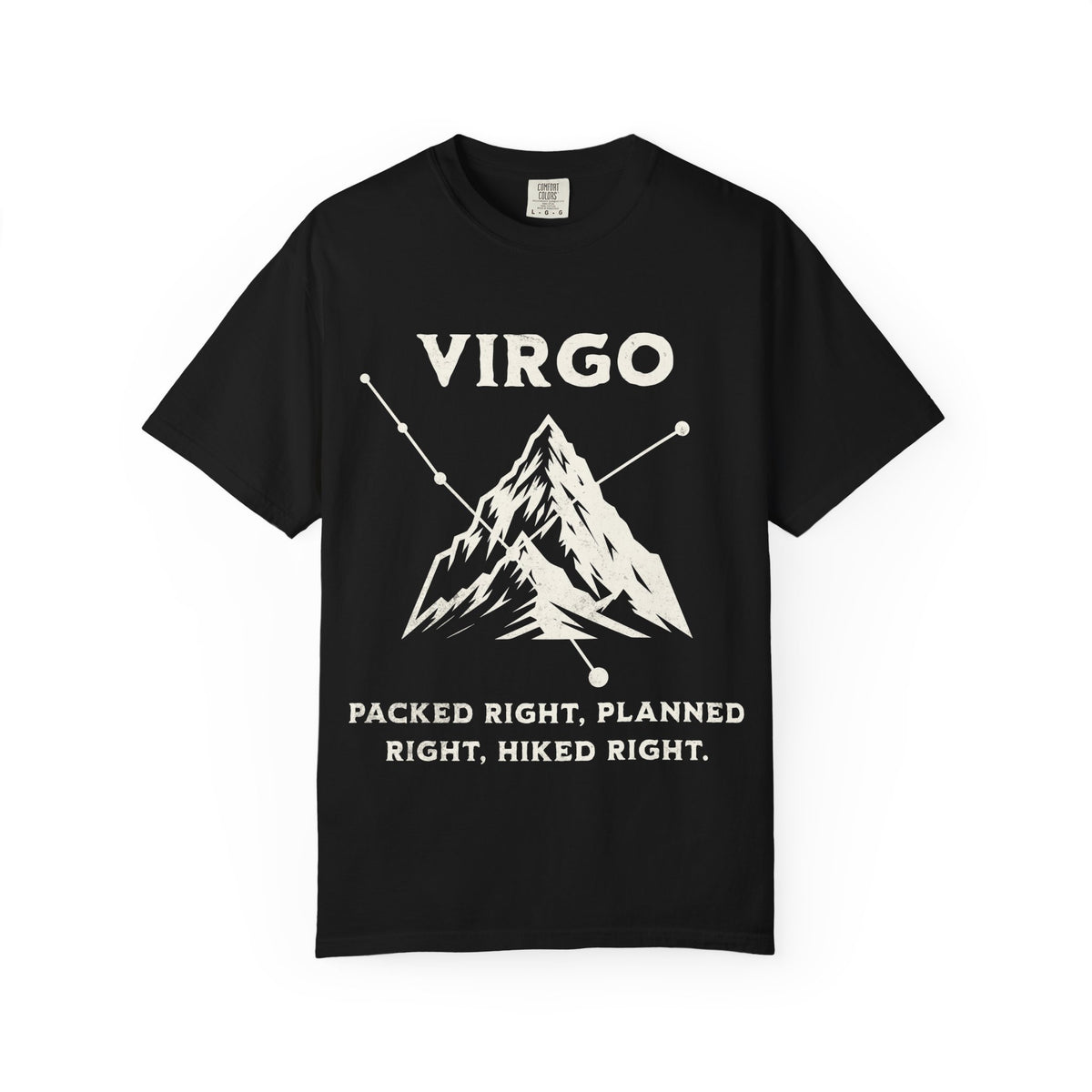 Virgo Mountain Graphic T-shirt | Astrology Zodiac Tee, Hiking Theme