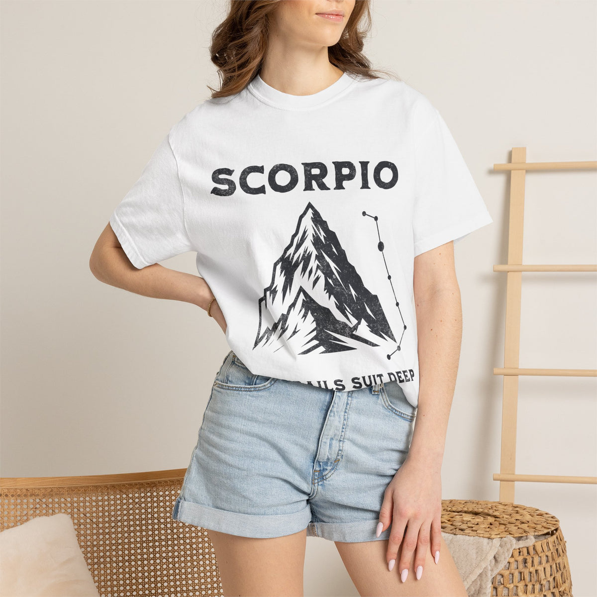 Scorpio Mountain Constellation T-Shirt | Zodiac Graphic Tee, Deep Trails
