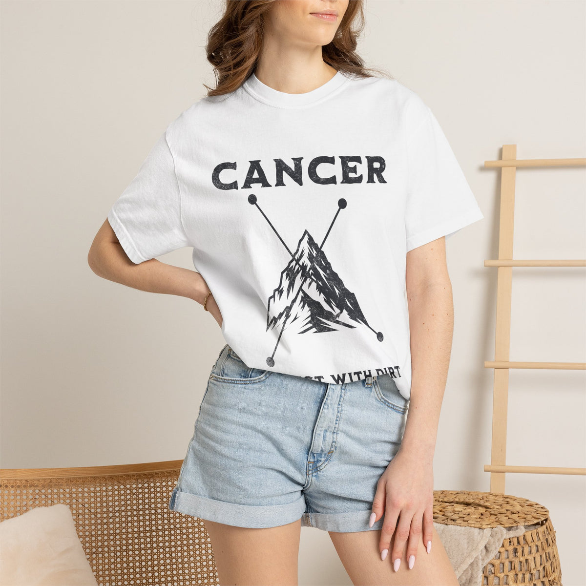 Cancer zodiac mountain T-Shirt | Happiest with dirt under my boots