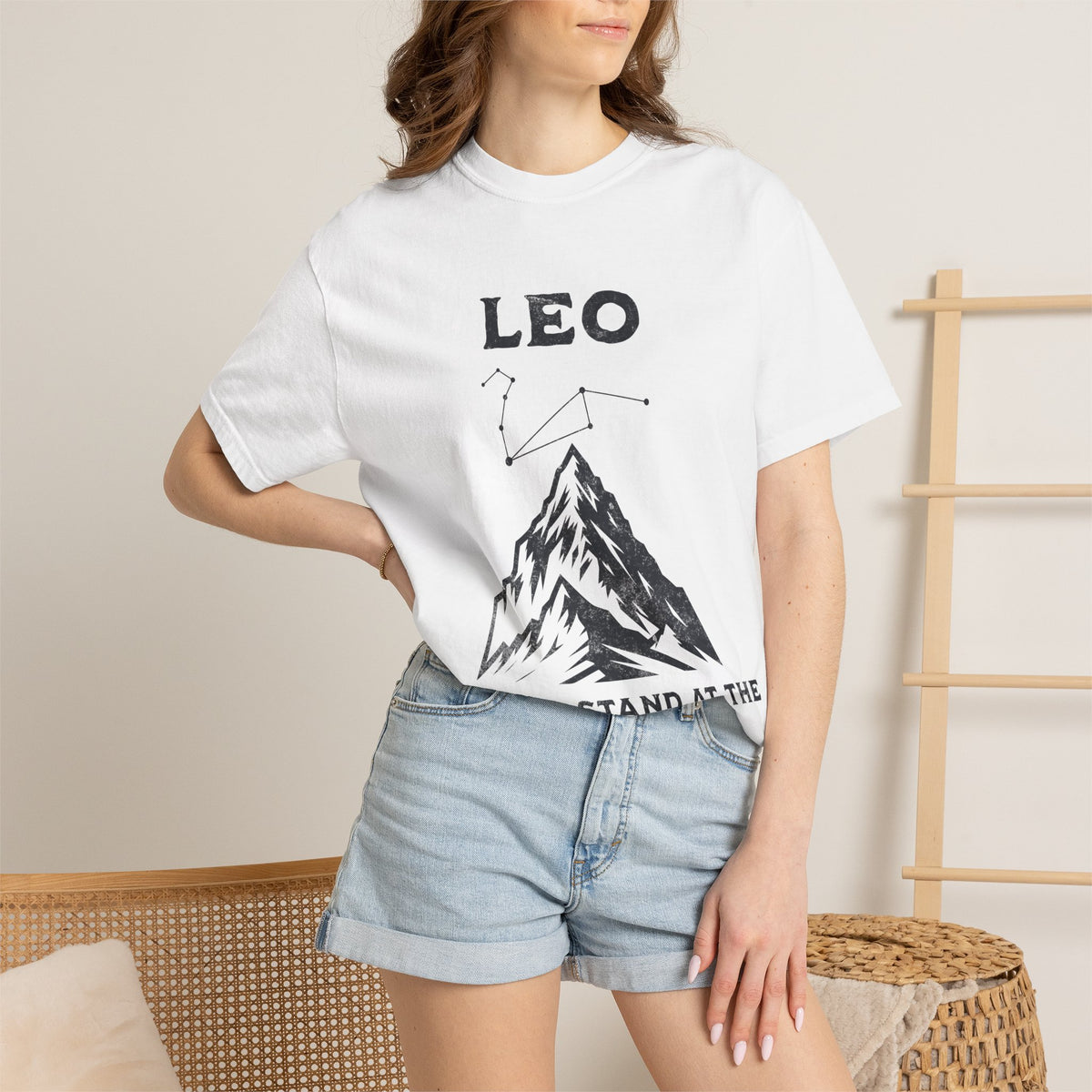 Leo Constellation Mountain T-Shirt | Built to Stand at the Summit