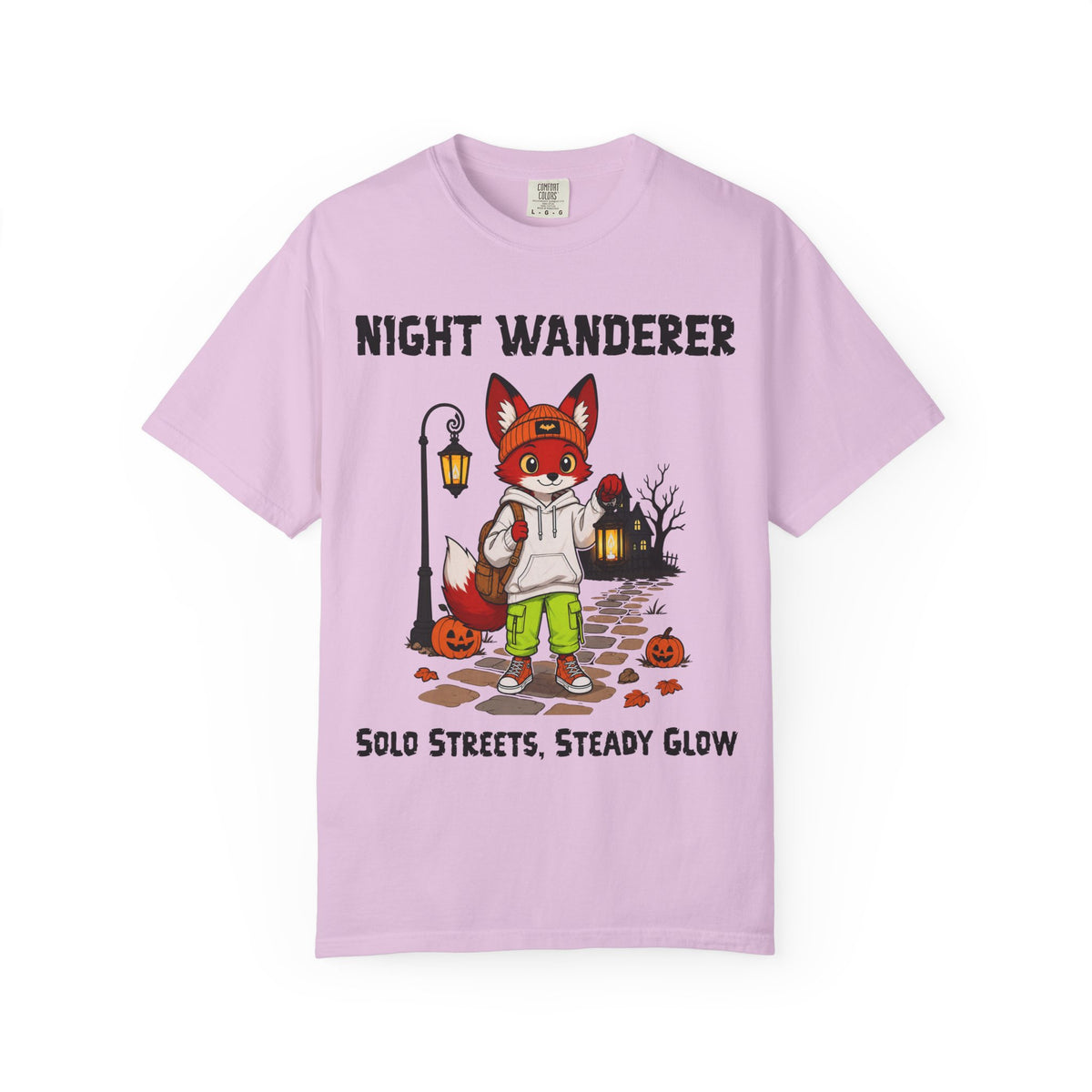 Comfort Color Sold Streets Steady Glow Halloween T-Shirt | Fox Illustration T-Shirt | Spooky season shirt | Night Wanderer Club