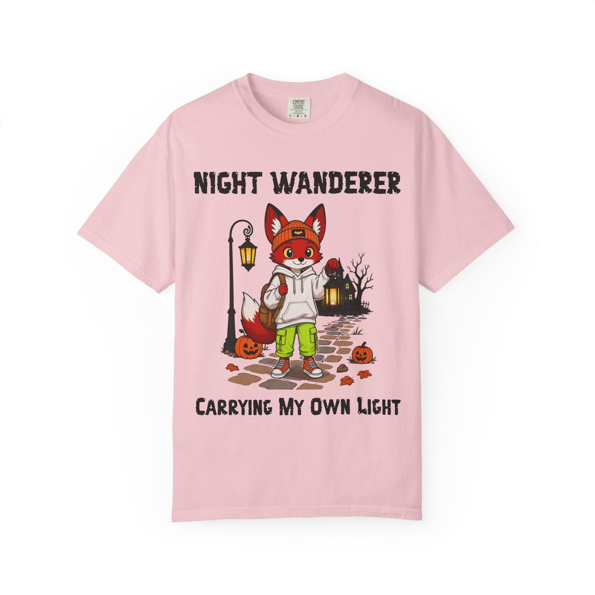 Comfort Color Carrying My Own Light Halloween T-Shirt | Fox Illustration T-Shirt | Spooky season shirt | Night Wanderer Club