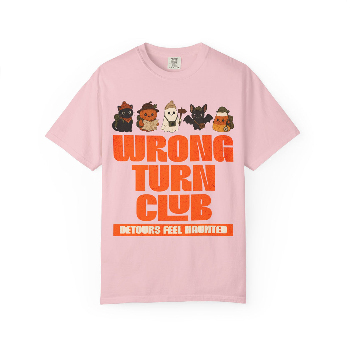 Wrong Turn Club T-shirt | Cute Haunted Pumpkin Ghosts, Halloween Graphic Tee