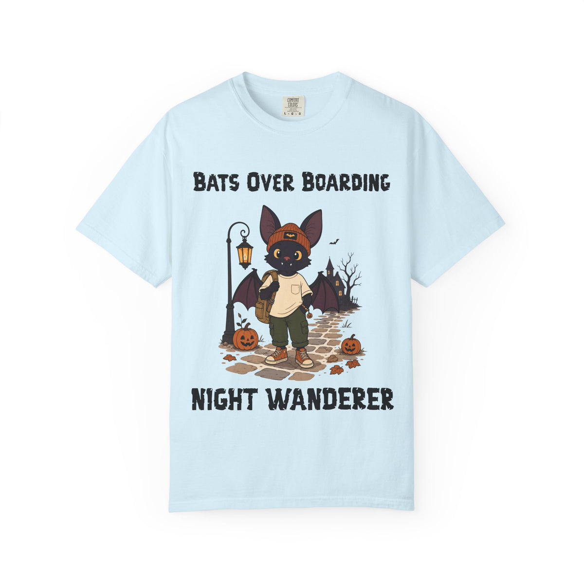 Bats Over Boarding Halloween T-Shirt | Bat Illustration T-Shirt | Spooky season shirt | Night Wanderer Club