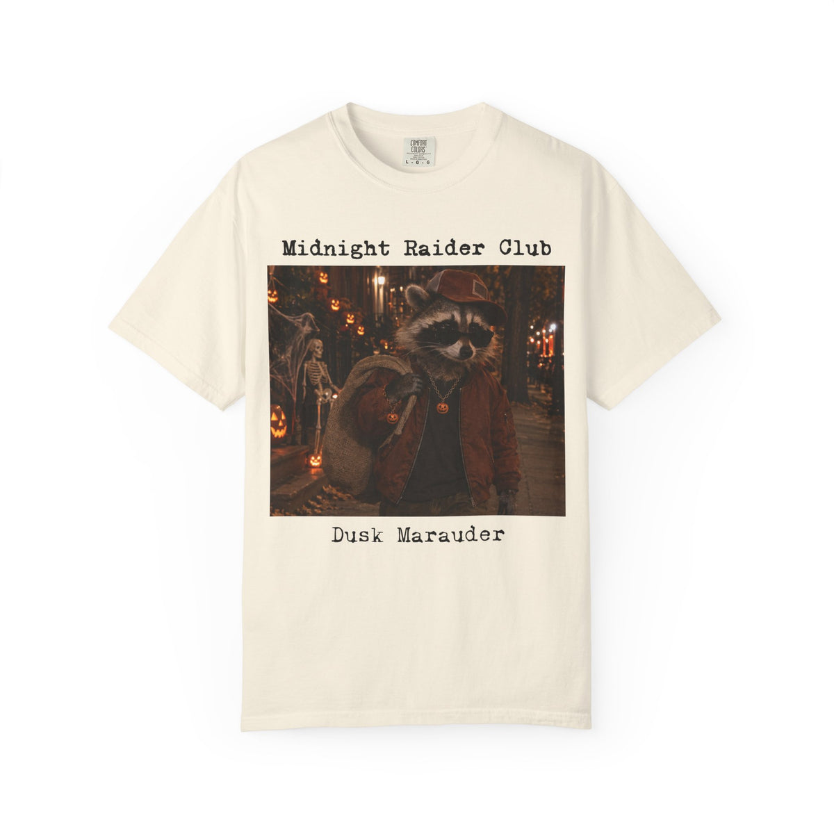 Midnight Raider Club raccoon graphic T-Shirt | Dusk Marauder aesthetic