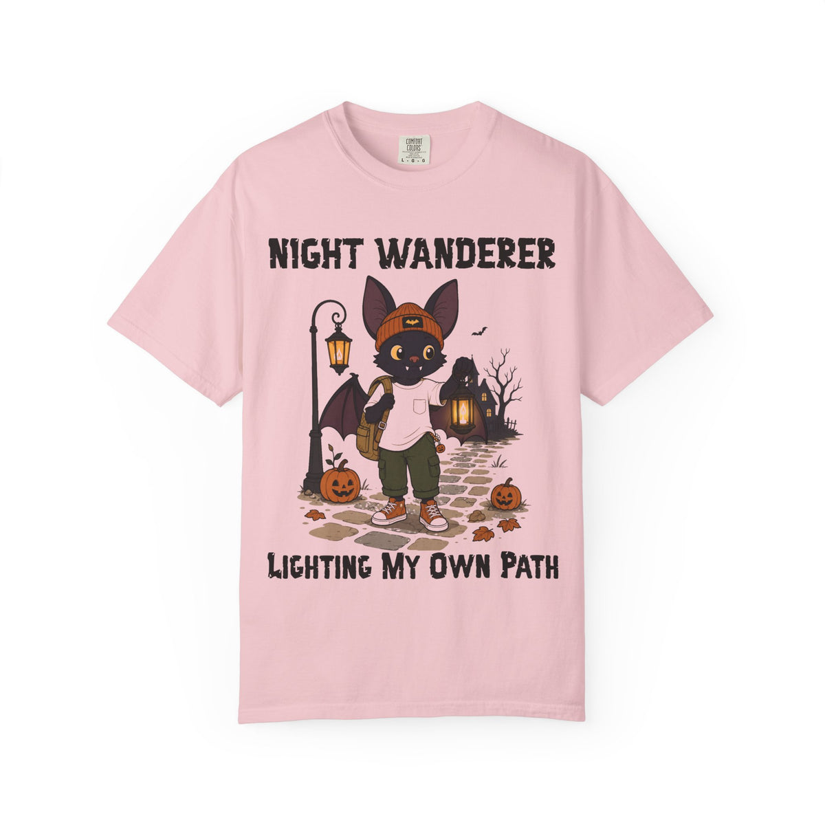 Lighting my own path Halloween T-Shirt | Bat Illustration T-Shirt | Spooky season shirt | Night Wanderer Club