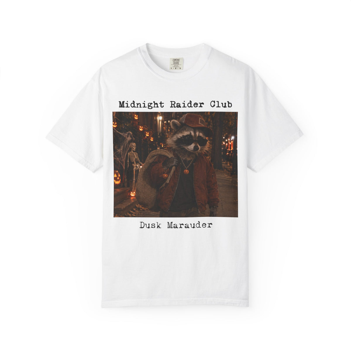 Midnight Raider Club raccoon graphic T-Shirt | Dusk Marauder aesthetic