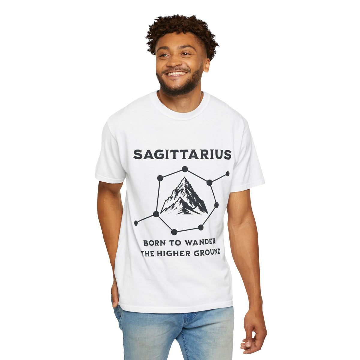 Sagittarius Constellation Mountain Born to Wander T-shirt | Zodiac Tee