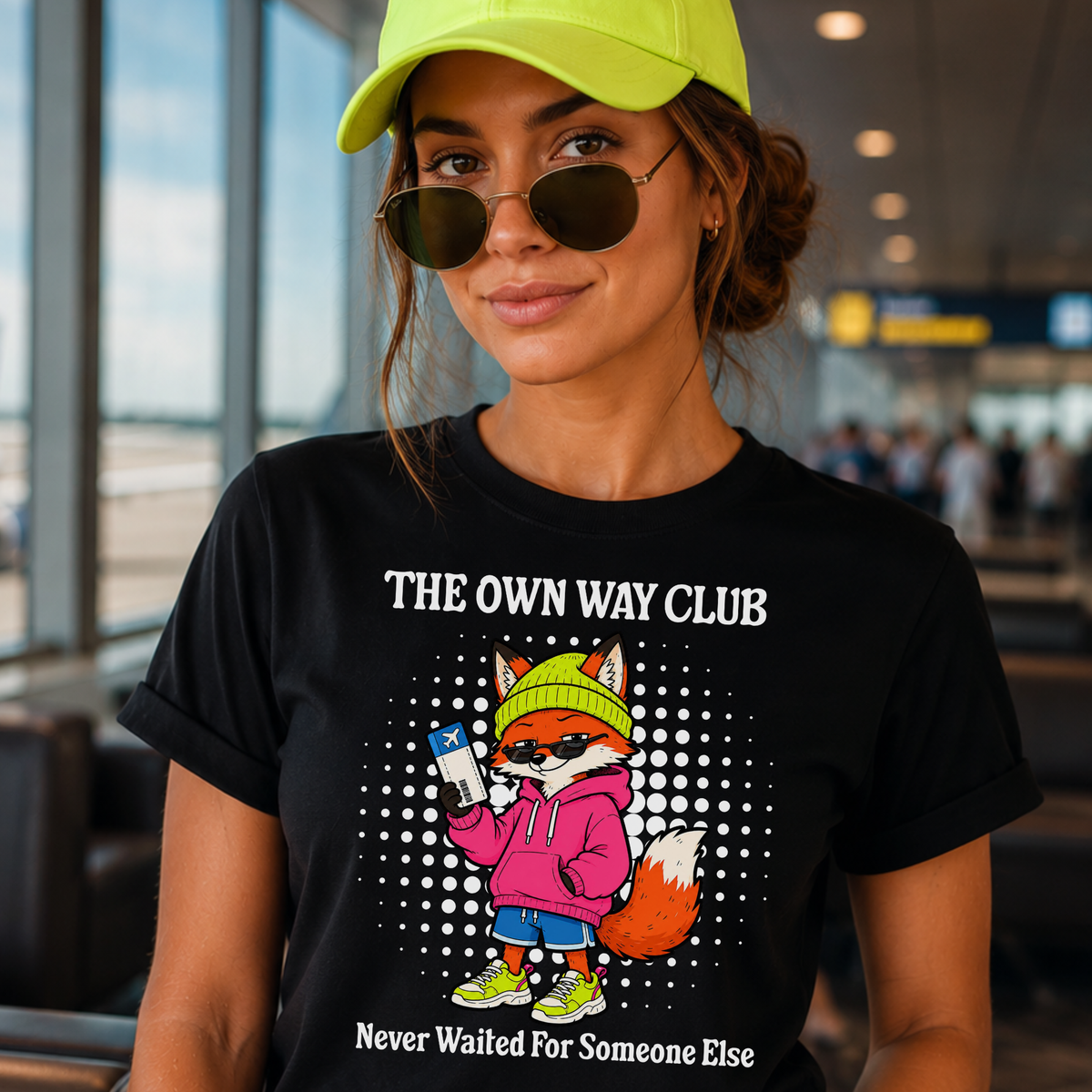 The Own Way Club Fox Illustration T-Shirt | Never Waited For Someone Else