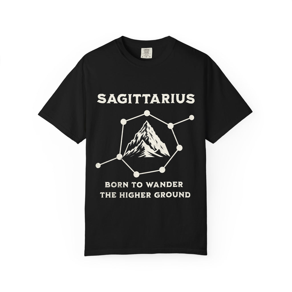 Sagittarius Constellation Mountain Born to Wander T-shirt | Zodiac Tee