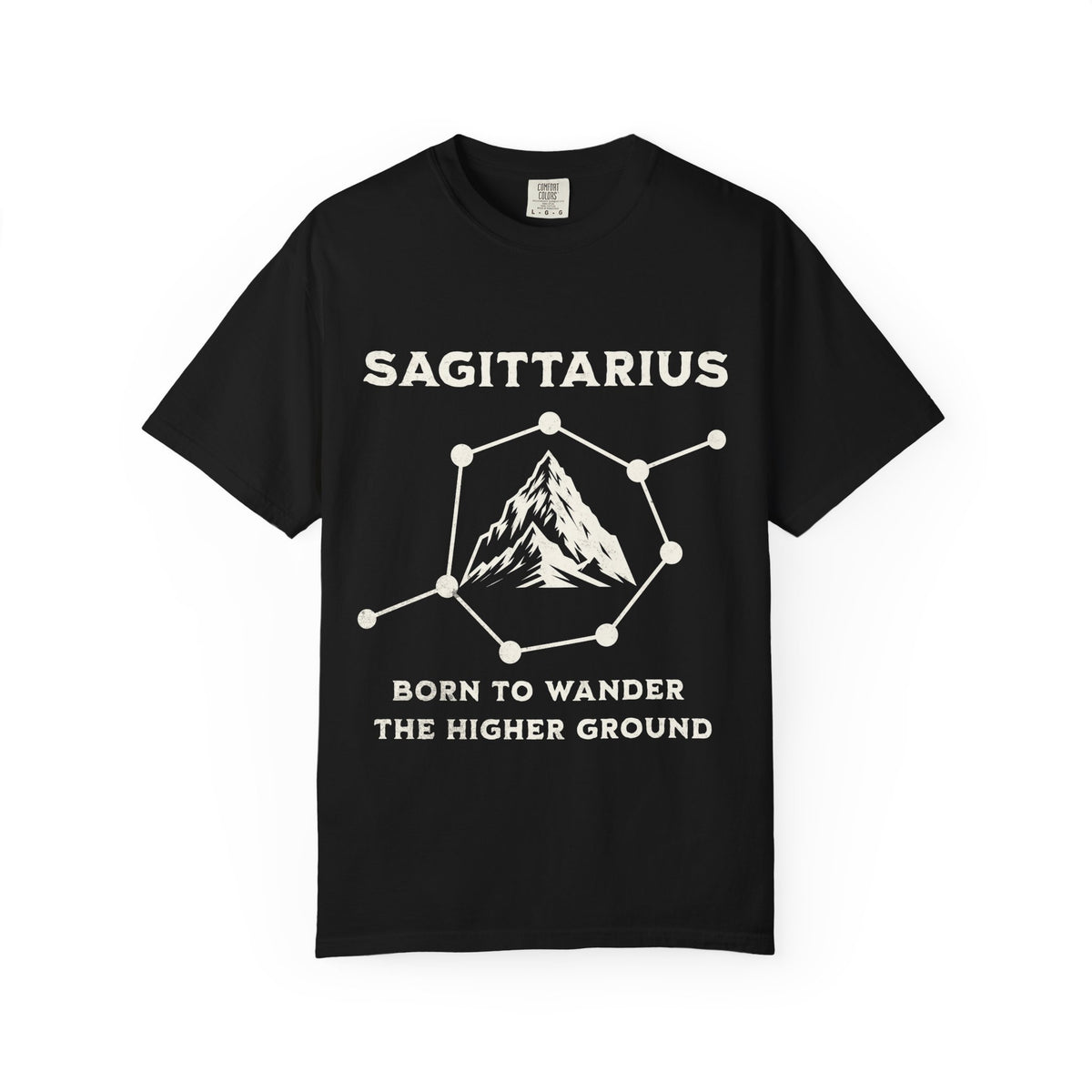 Sagittarius Constellation Mountain Born to Wander T-shirt | Zodiac Tee
