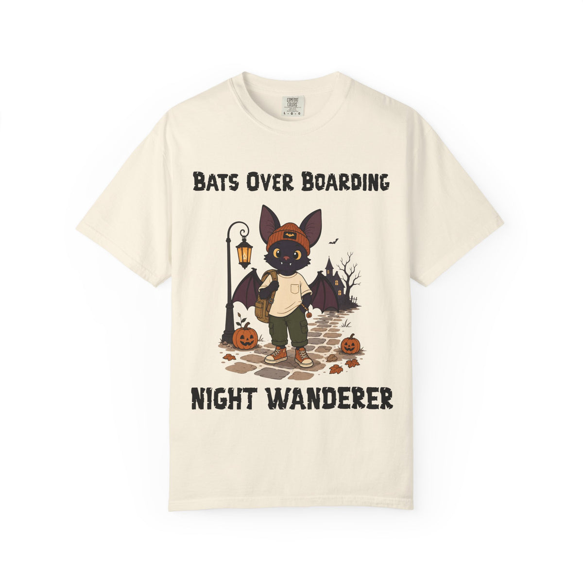 Bats Over Boarding Halloween T-Shirt | Bat Illustration T-Shirt | Spooky season shirt | Night Wanderer Club
