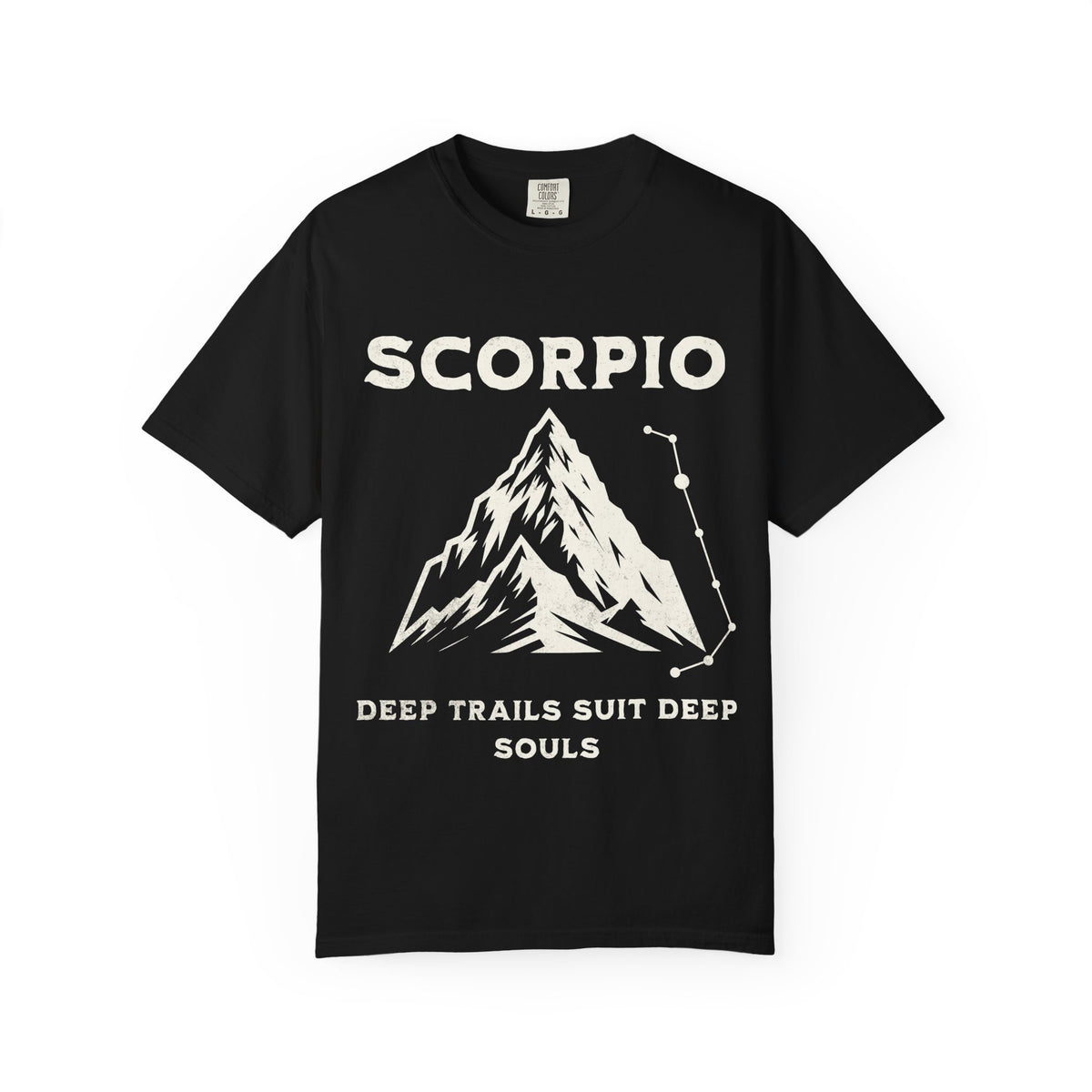 Scorpio Mountain Constellation T-Shirt | Zodiac Graphic Tee, Deep Trails