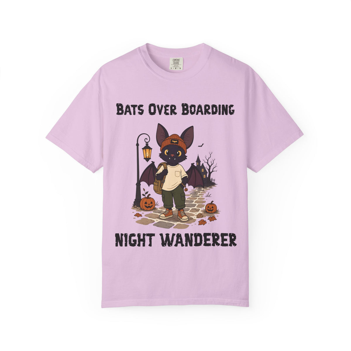 Bats Over Boarding Halloween T-Shirt | Bat Illustration T-Shirt | Spooky season shirt | Night Wanderer Club