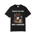 Comfort Color Shadows Are Home Halloween T-Shirt | Bat Illustration T-Shirt | Spooky season shirt | Night Wanderer Club