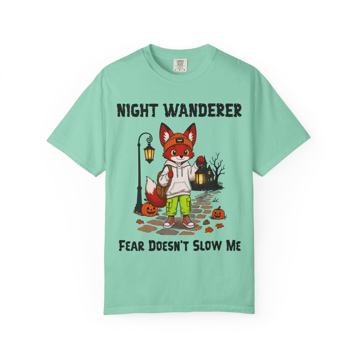 Fear Doesn't Slow Me Halloween T-Shirt | Fox Illustration T-Shirt | Spooky season shirt | Night Wanderer Club