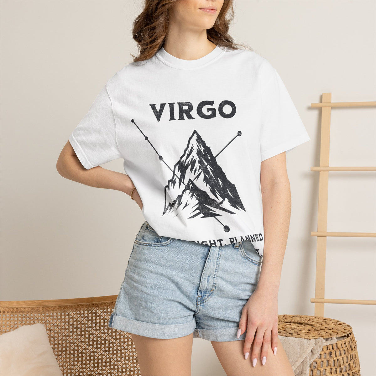 Virgo Mountain Graphic T-shirt | Astrology Zodiac Tee, Hiking Theme