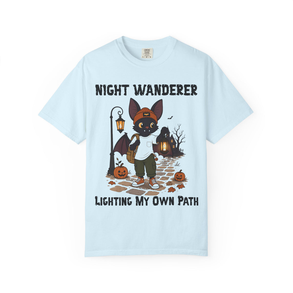 Lighting my own path Halloween T-Shirt | Bat Illustration T-Shirt | Spooky season shirt | Night Wanderer Club