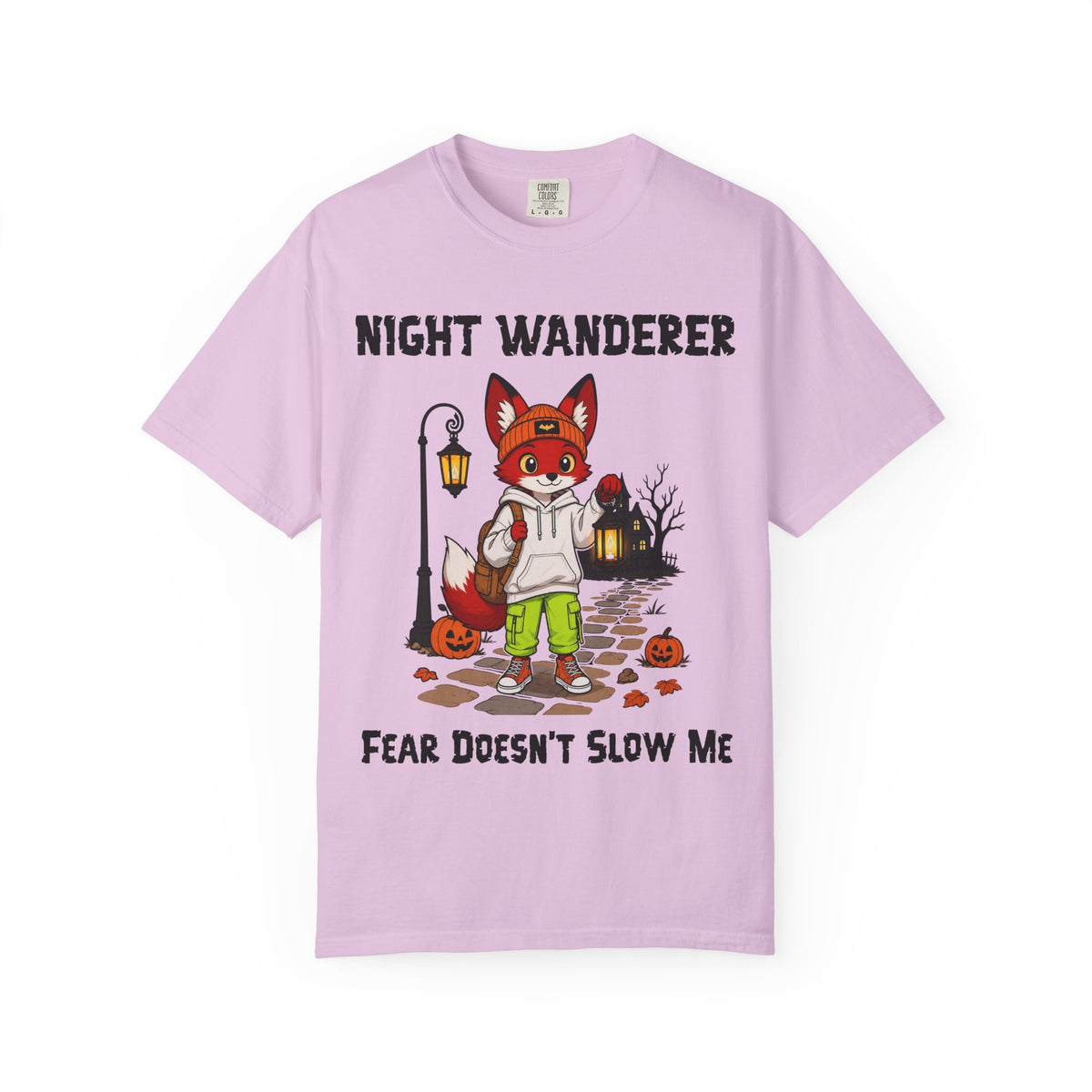 Fear Doesn't Slow Me Halloween T-Shirt | Fox Illustration T-Shirt | Spooky season shirt | Night Wanderer Club