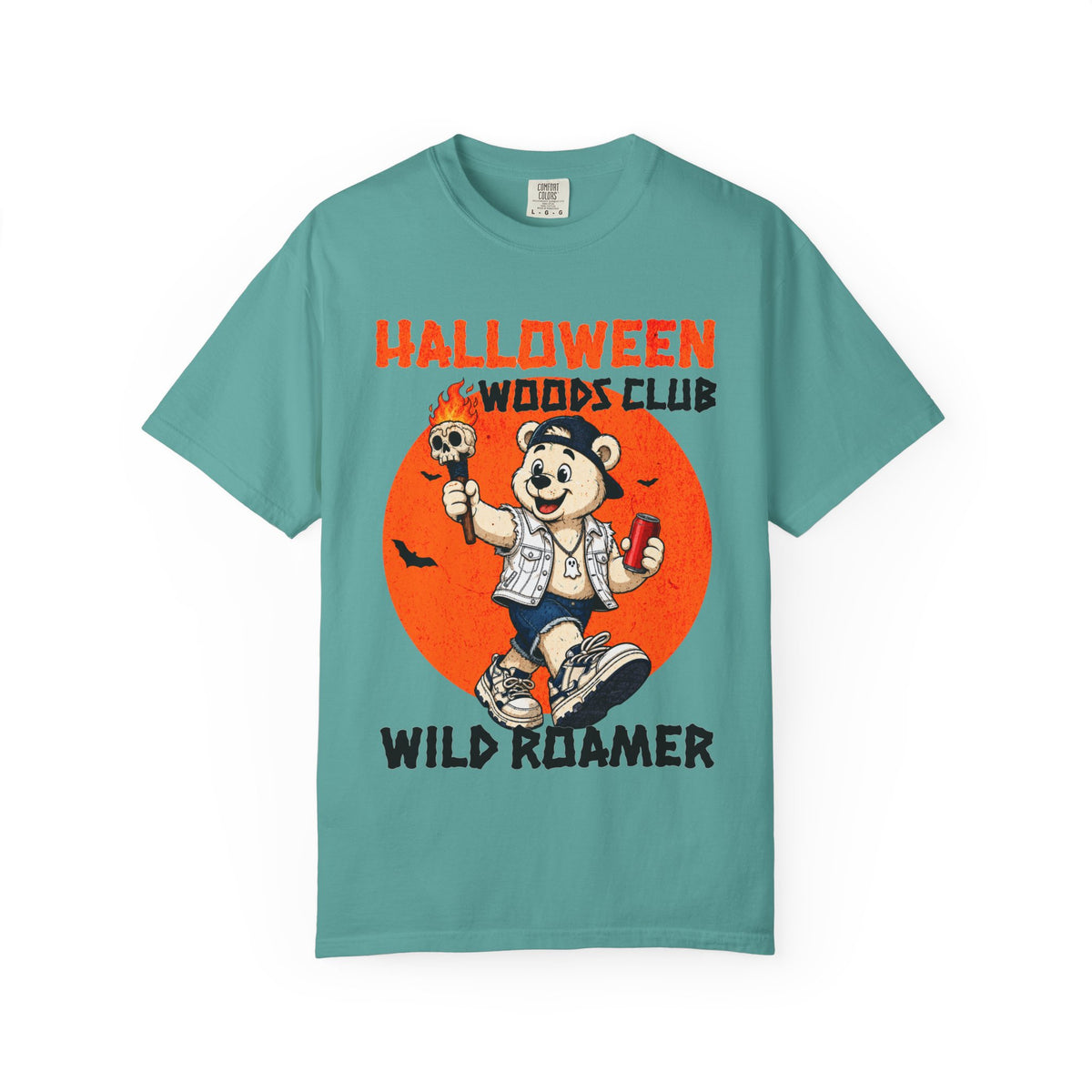 Halloween Woods Club Wild Roamer T-Shirt | Vintage Cartoon Pumpkin