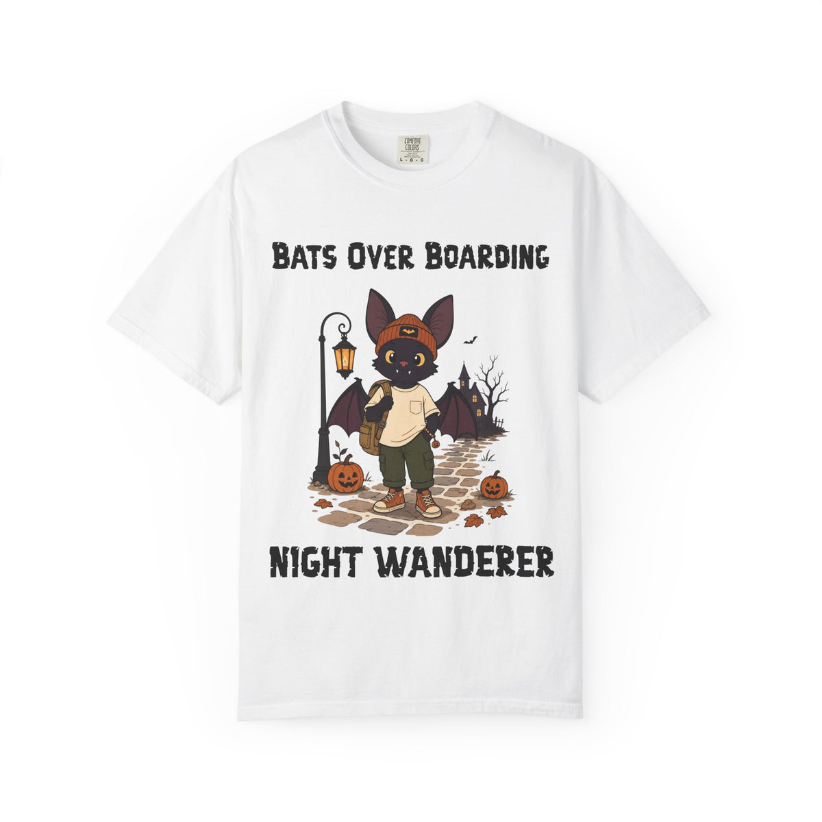 Bats Over Boarding Halloween T-Shirt | Bat Illustration T-Shirt | Spooky season shirt | Night Wanderer Club