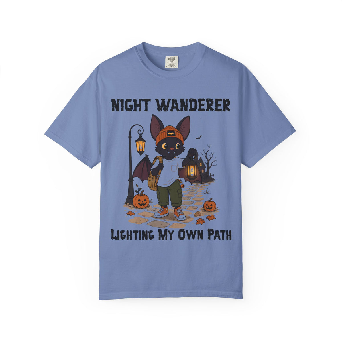 Lighting my own path Halloween T-Shirt | Bat Illustration T-Shirt | Spooky season shirt | Night Wanderer Club