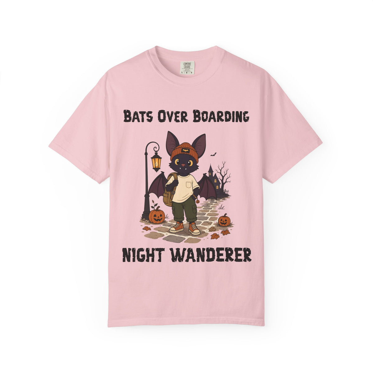 Bats Over Boarding Halloween T-Shirt | Bat Illustration T-Shirt | Spooky season shirt | Night Wanderer Club