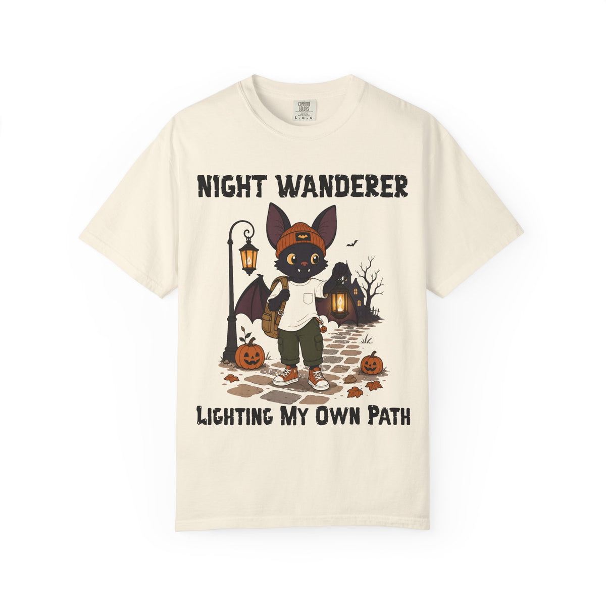 Lighting my own path Halloween T-Shirt | Bat Illustration T-Shirt | Spooky season shirt | Night Wanderer Club
