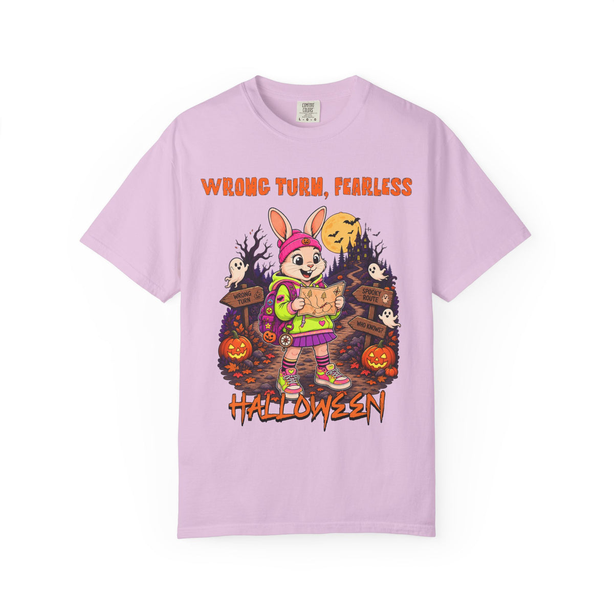 Wrong Turn Fearless Bunny Halloween T-Shirt | Cute Trick or Treat Design
