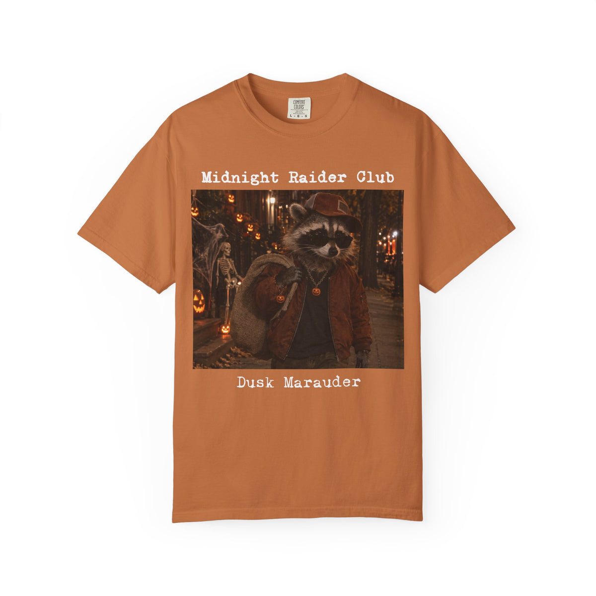 Midnight Raider Club raccoon graphic T-Shirt | Dusk Marauder aesthetic