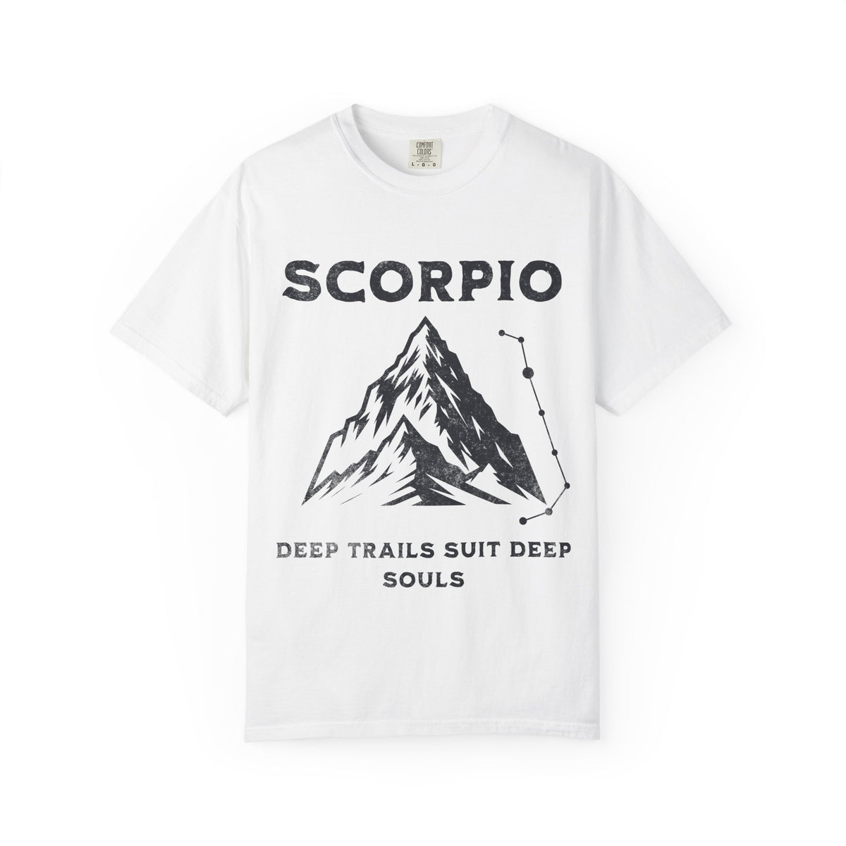 Scorpio Mountain Constellation T-Shirt | Zodiac Graphic Tee, Deep Trails
