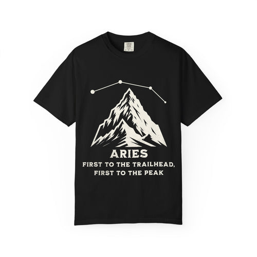 Aries Constellation Mountain Tee | Zodiac Aries T-Shirt, Trailhead Peak Design