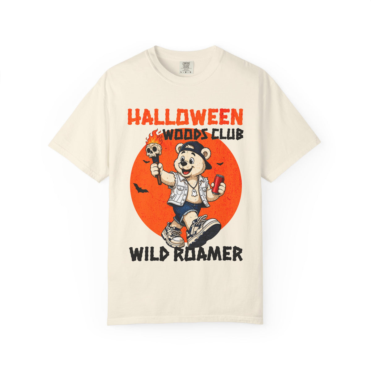 Halloween Woods Club Wild Roamer T-Shirt | Vintage Cartoon Pumpkin