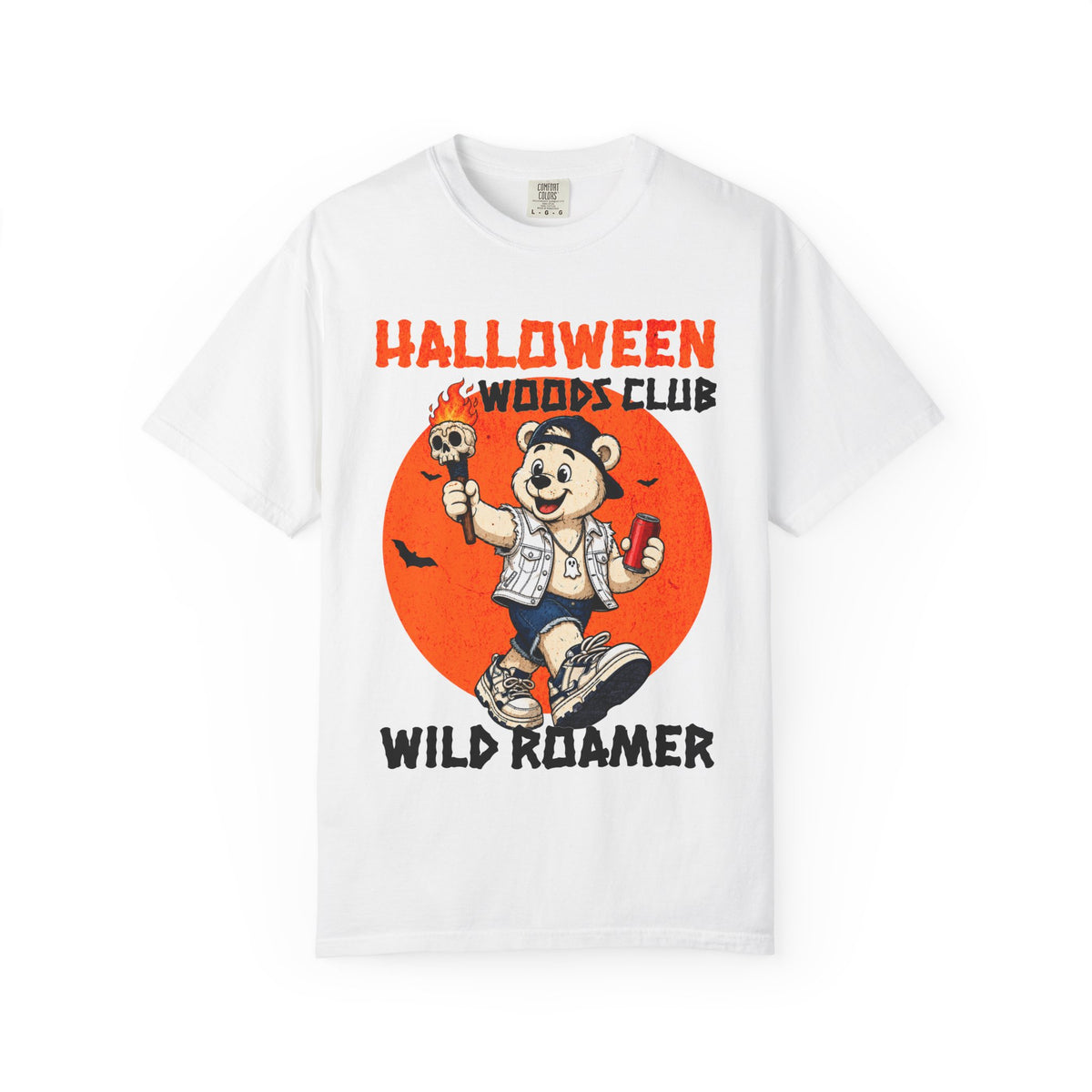 Halloween Woods Club Wild Roamer T-Shirt | Vintage Cartoon Pumpkin