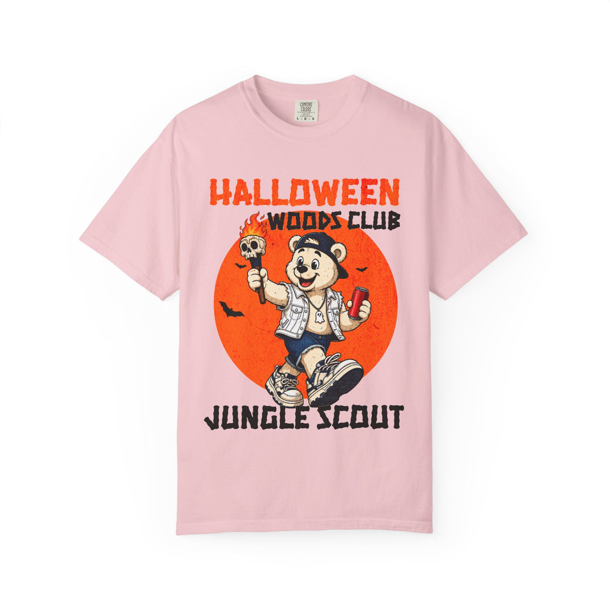 Halloween Woods Club Jungle Scout T-shirt | Vintage Cartoon Bear Design