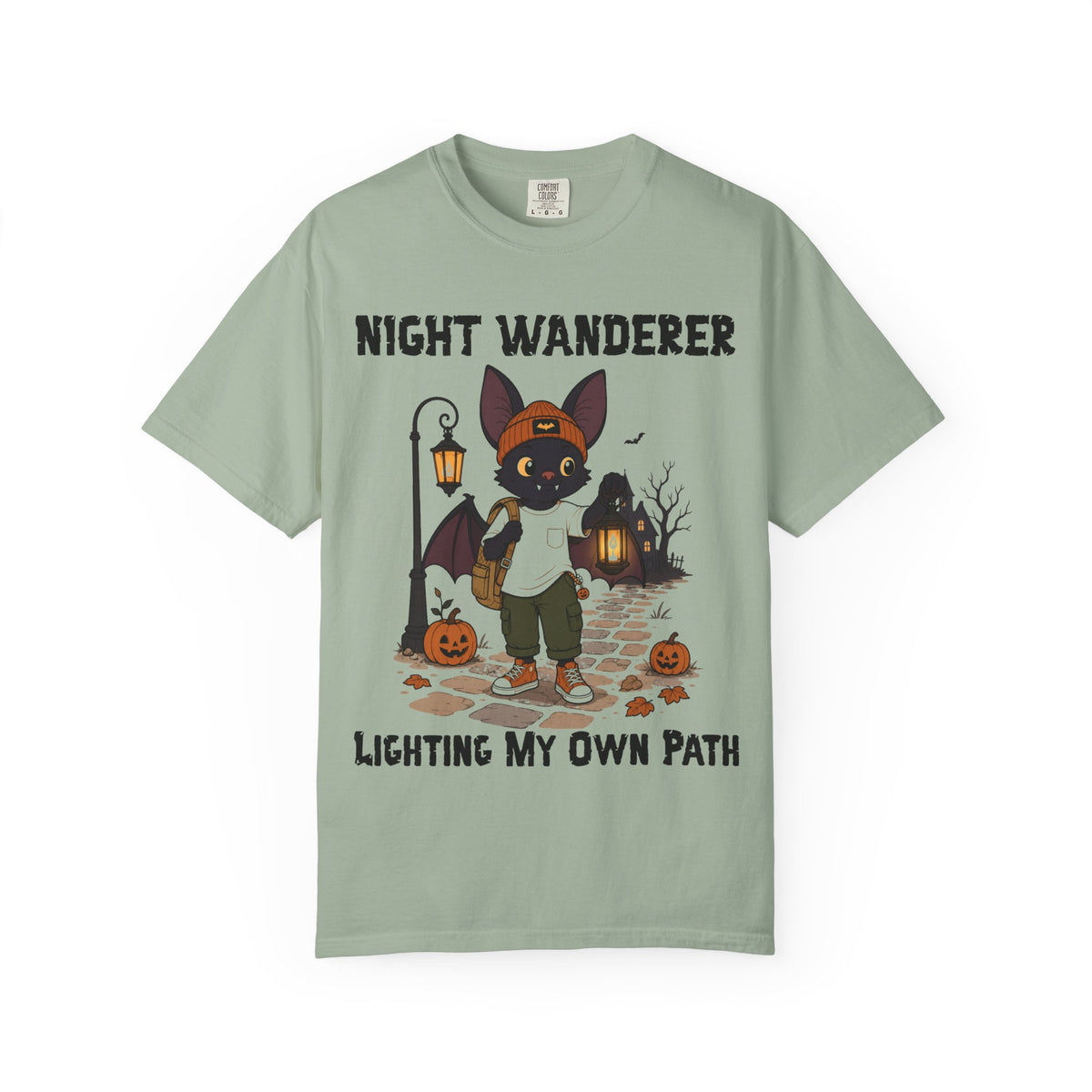 Lighting my own path Halloween T-Shirt | Bat Illustration T-Shirt | Spooky season shirt | Night Wanderer Club