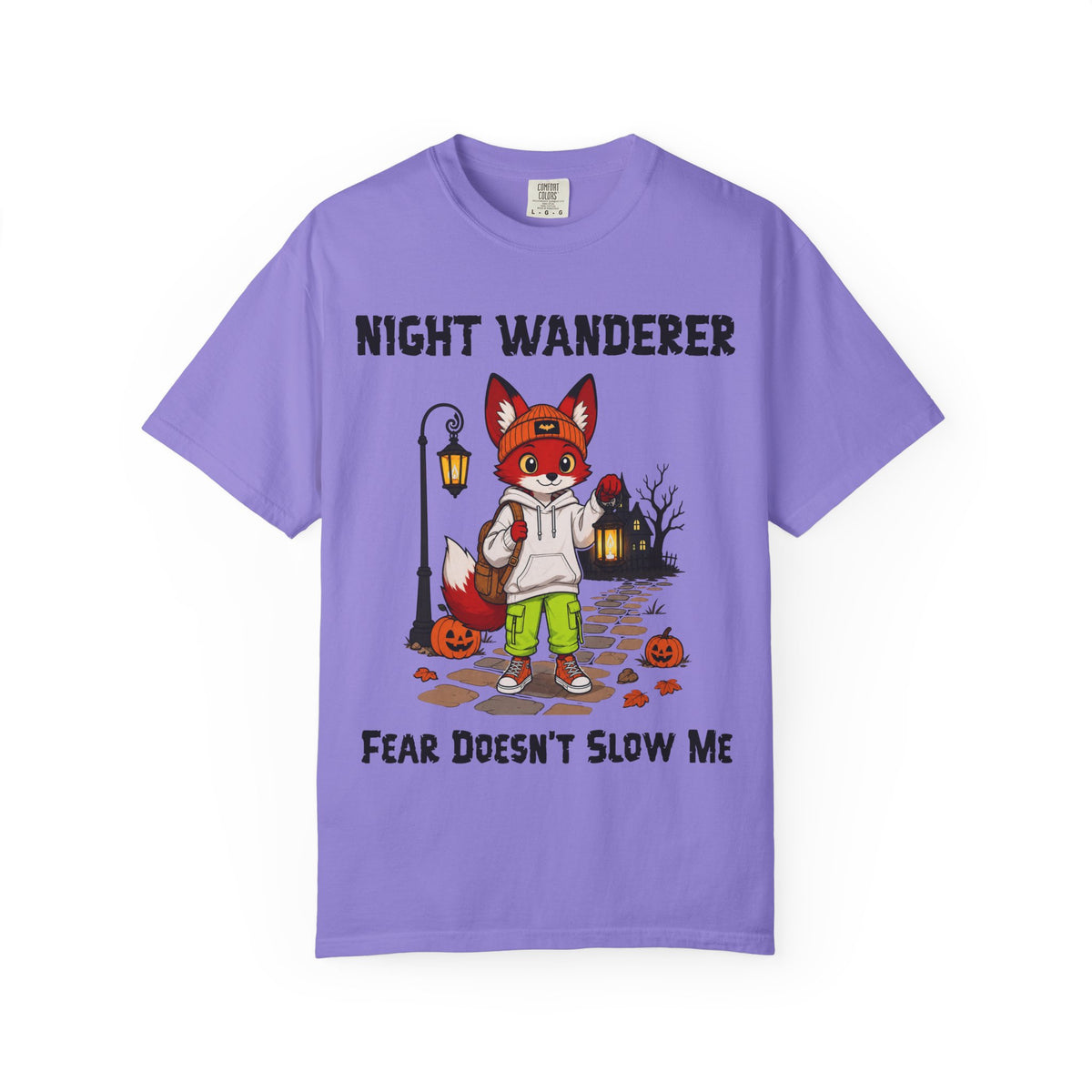 Fear Doesn't Slow Me Halloween T-Shirt | Fox Illustration T-Shirt | Spooky season shirt | Night Wanderer Club