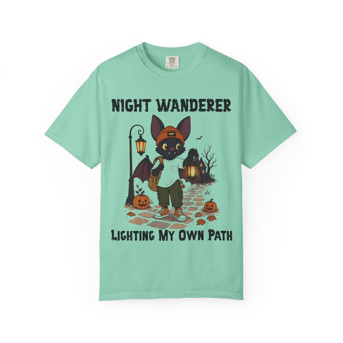 Lighting my own path Halloween T-Shirt | Bat Illustration T-Shirt | Spooky season shirt | Night Wanderer Club