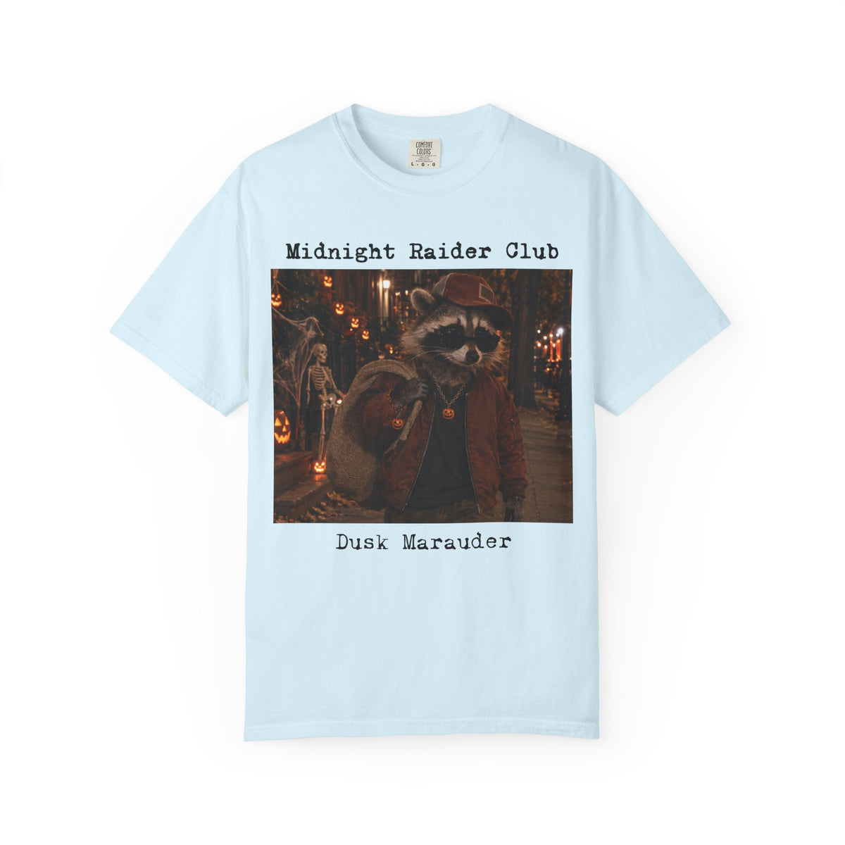 Midnight Raider Club raccoon graphic T-Shirt | Dusk Marauder aesthetic